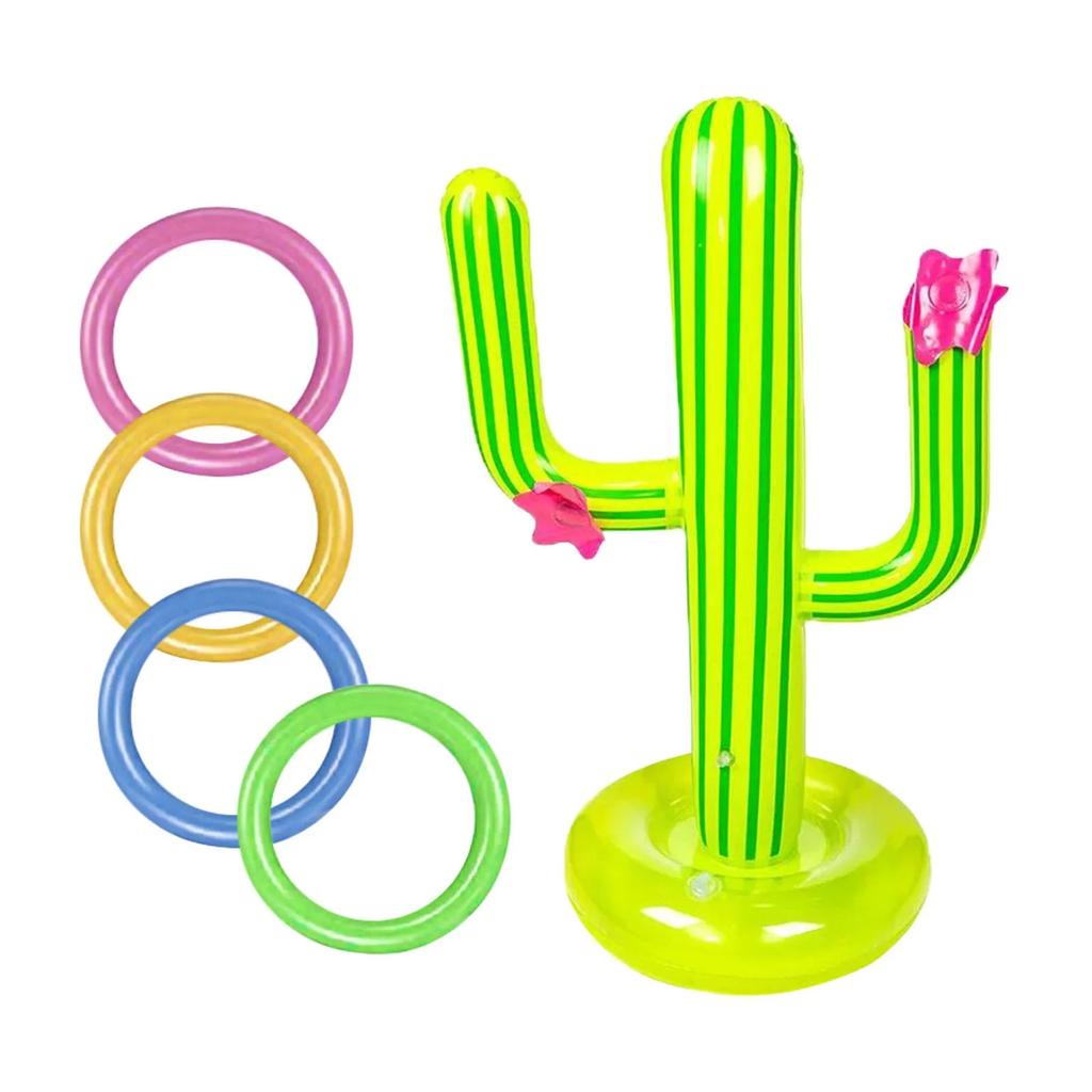 Inflatable Cactus Pool Ring Toss Game for Families by HitMyNeed