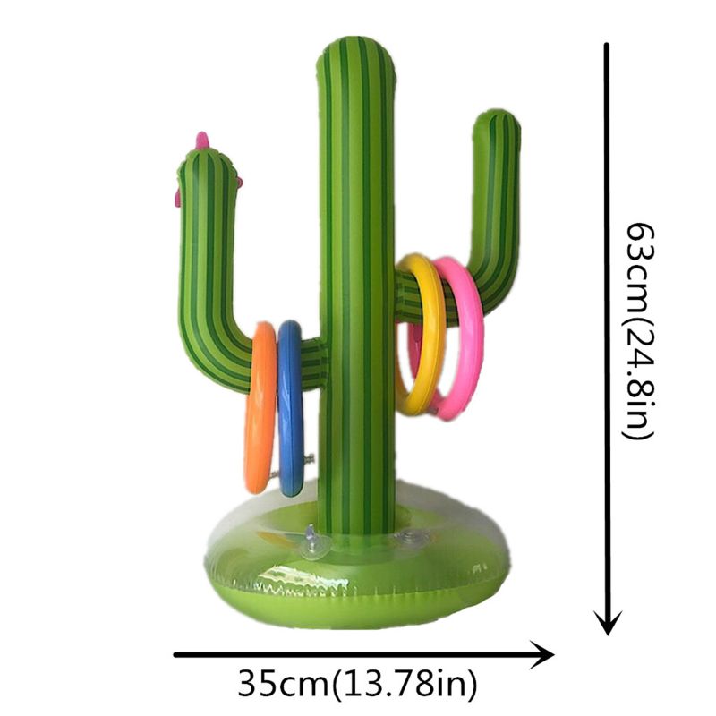 Inflatable Cactus Ring Toss Game with 4 Rings by HitMyNeed