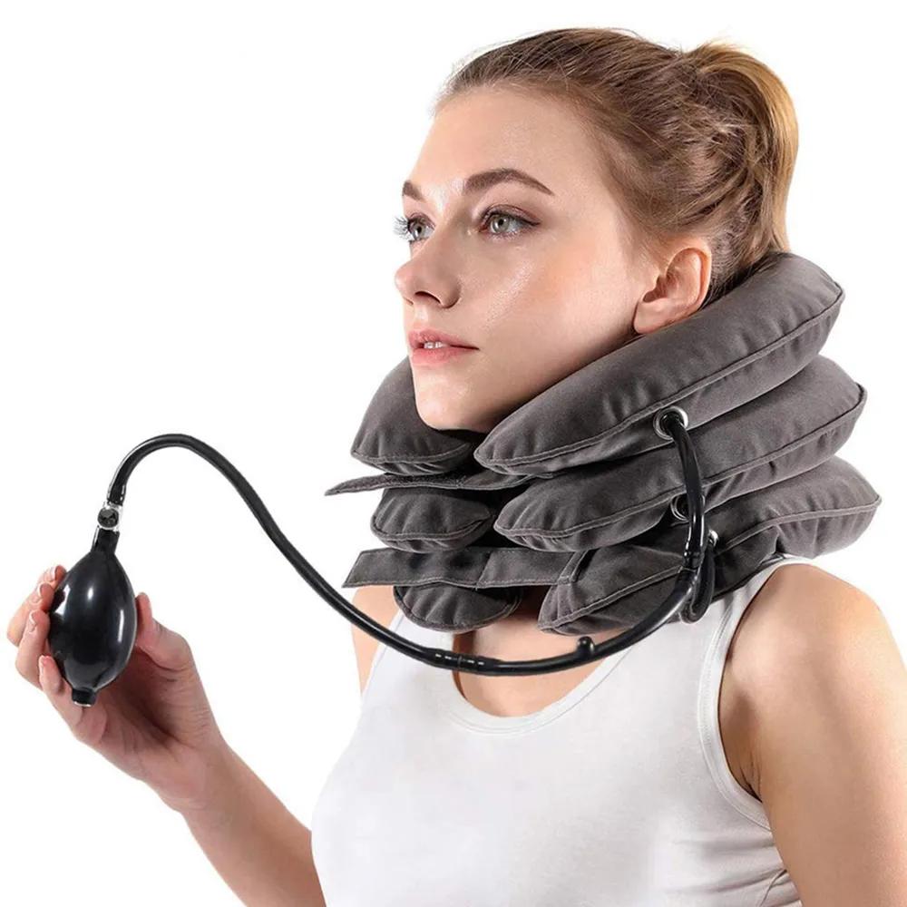 Inflatable Cervical Neck Traction Device for Pain Relief by HitMyNeed