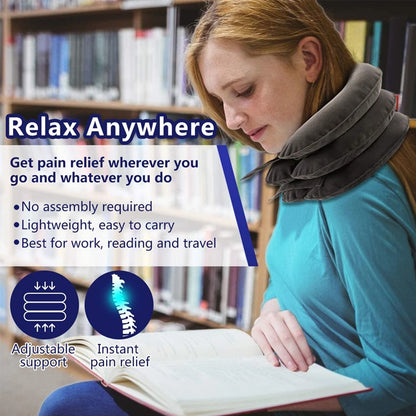 Inflatable Cervical Neck Traction Device for Pain Relief by HitMyNeed
