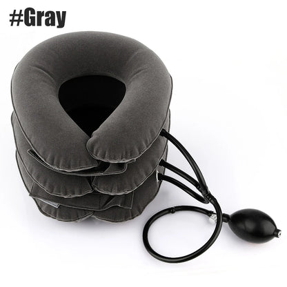 Inflatable Cervical Neck Traction Device for Pain Relief gray by HitMyNeed