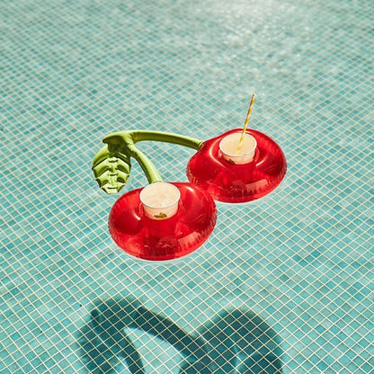 Inflatable Cherry Pool Drink Holder - 2 Cup Slots by HitMyNeed