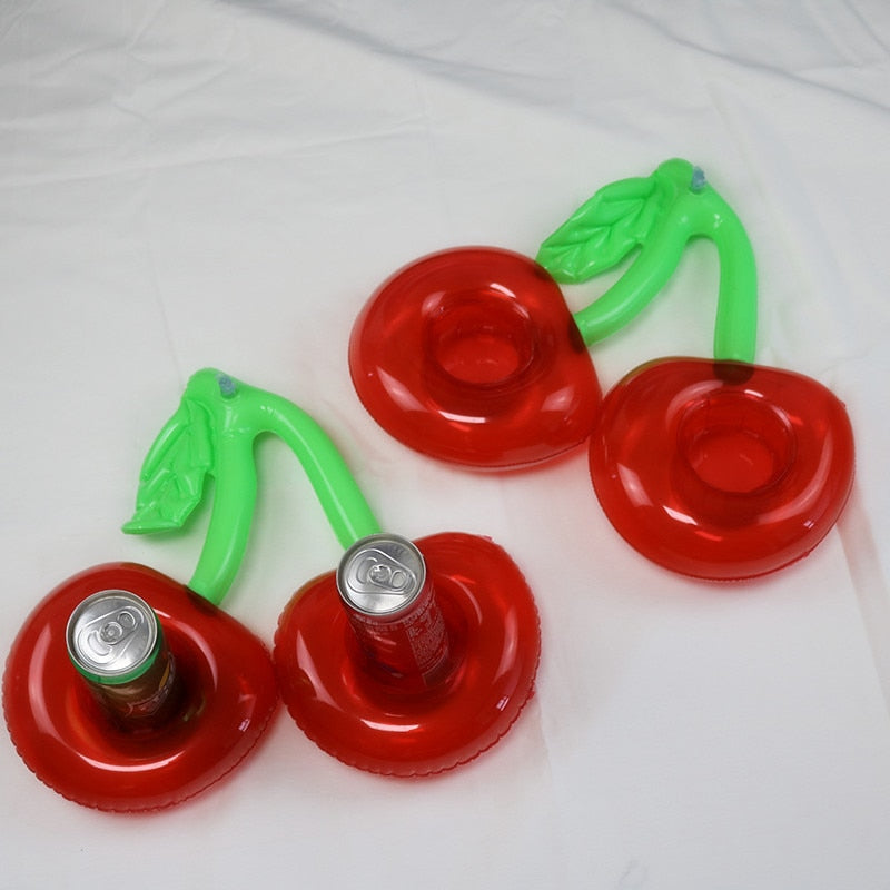 Inflatable Cherry Pool Drink Holder - 2 Cup Slots by HitMyNeed