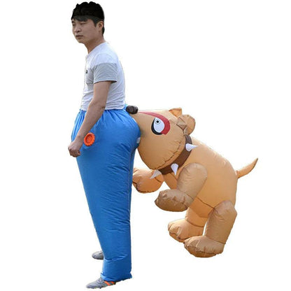Inflatable Dog Biting Butt Adult Costume by HitMyNeed