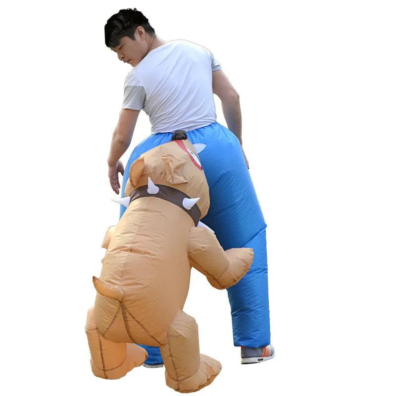 Inflatable Dog Biting Butt Adult Costume by HitMyNeed