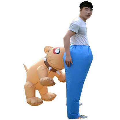 Inflatable Dog Biting Butt Adult Costume by HitMyNeed
