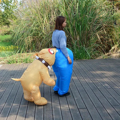Inflatable Dog Biting Butt Adult Costume by HitMyNeed