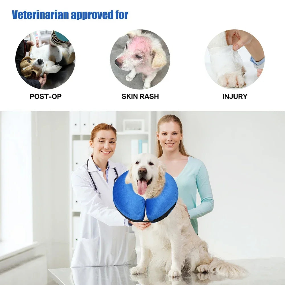 Inflatable Dog Recovery Collar Soft Protective Cone by HitMyNeed