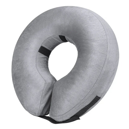 Inflatable Dog Recovery Collar Soft Protective Cone grey m by HitMyNeed