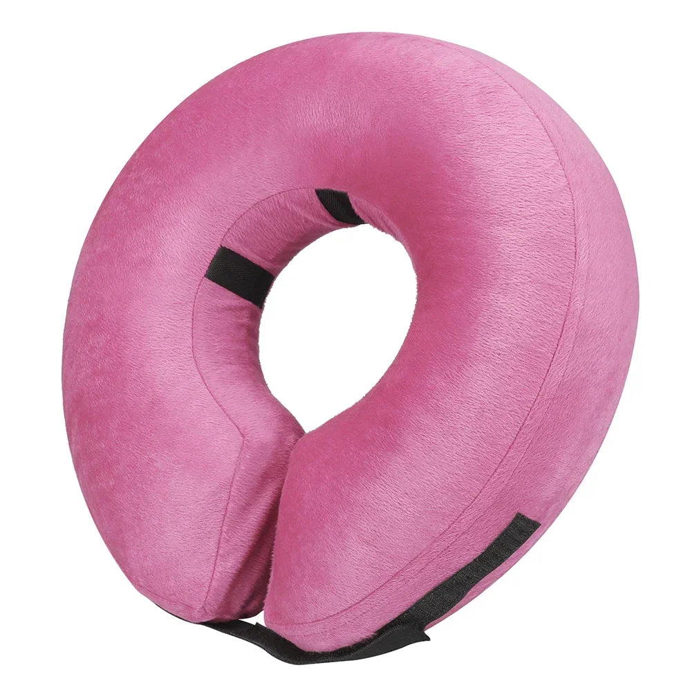 Inflatable Dog Recovery Collar Soft Protective Cone pink l by HitMyNeed