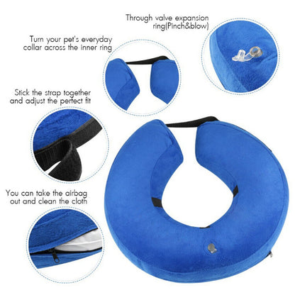 Inflatable Dog Recovery Neck Pillow Cone by HitMyNeed