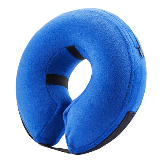 Inflatable Dog Recovery Neck Pillow Cone blue xl-45x44-cm by HitMyNeed