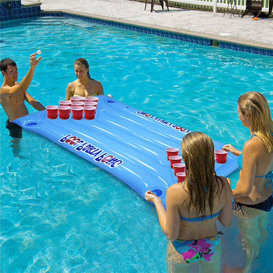 Inflatable Floating Pool Beer Pong Table by HitMyNeed