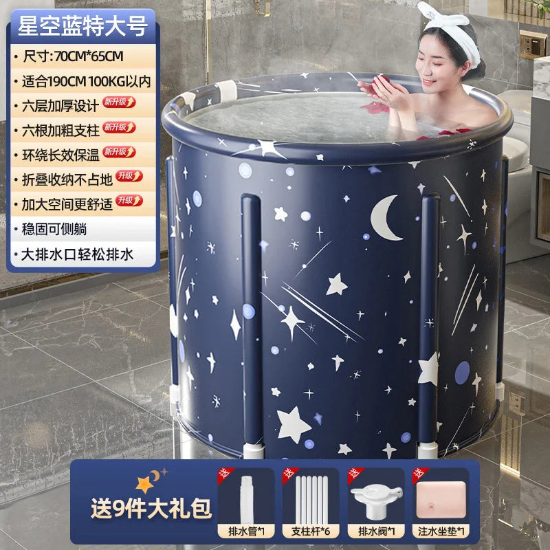 Inflatable Folding Portable Bathtub for Adults & Kids by HitMyNeed