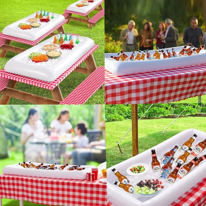 Inflatable Ice Bar Drinks & Salad Serving Tray 130x65cm by HitMyNeed