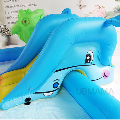 Inflatable Kids Swimming Pool with Slide & Sprinkler by HitMyNeed
