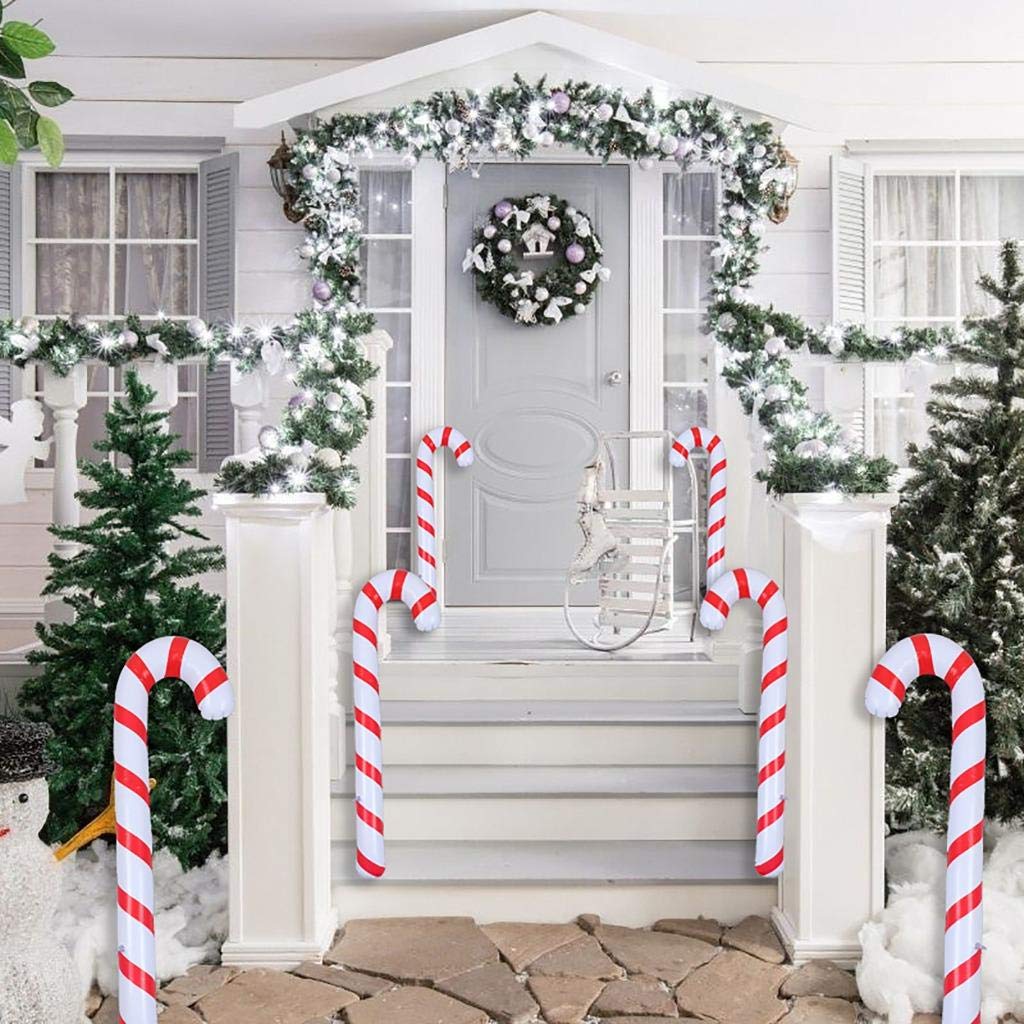 Inflatable Large Candy Cane Christmas Decoration by HitMyNeed