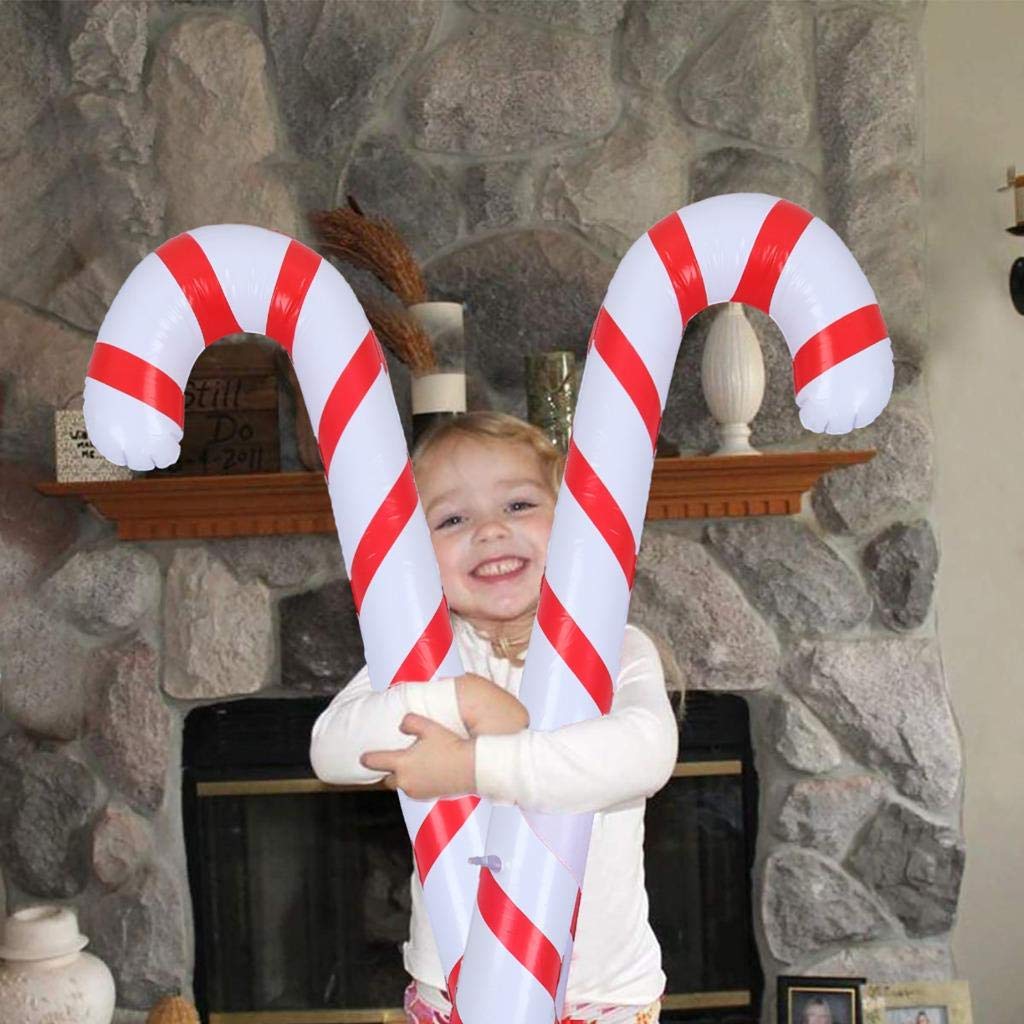Inflatable Large Candy Cane Christmas Decoration by HitMyNeed