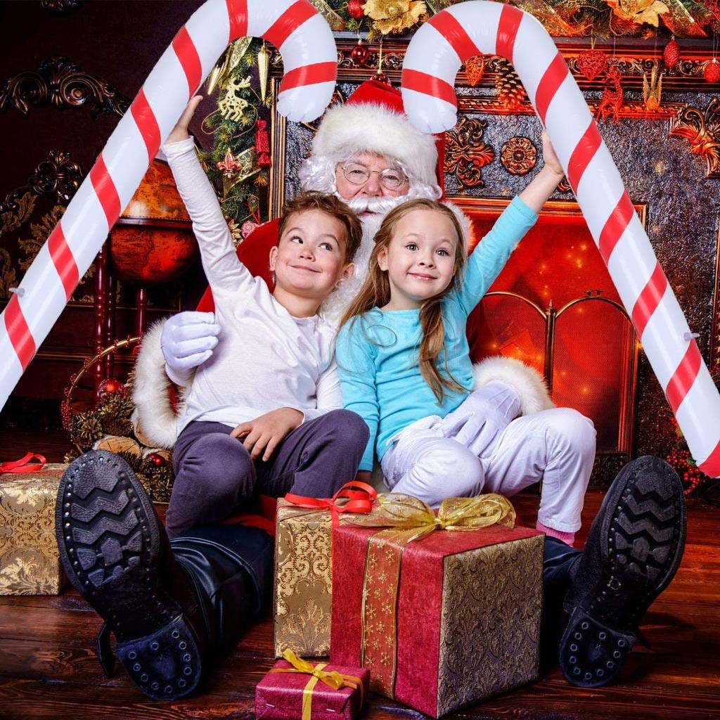 Inflatable Large Candy Cane Christmas Decoration by HitMyNeed
