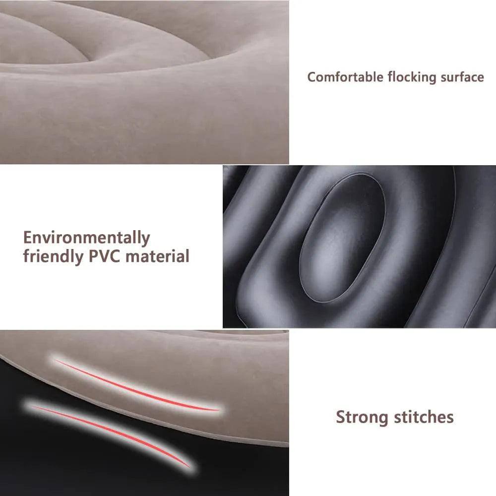 Inflatable Lazy Bean Bag Sofa Chair with Leg Rest by HitMyNeed