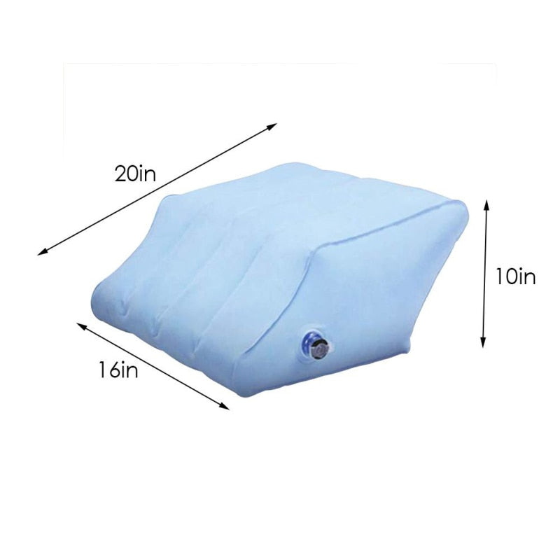 Inflatable Leg Wedge Pillow with Pump by HitMyNeed