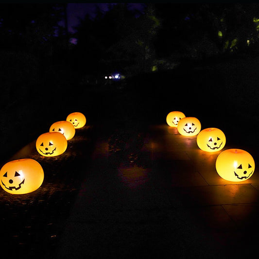 Inflatable Light-Up Pumpkin Balloons (Set of 5) by HitMyNeed