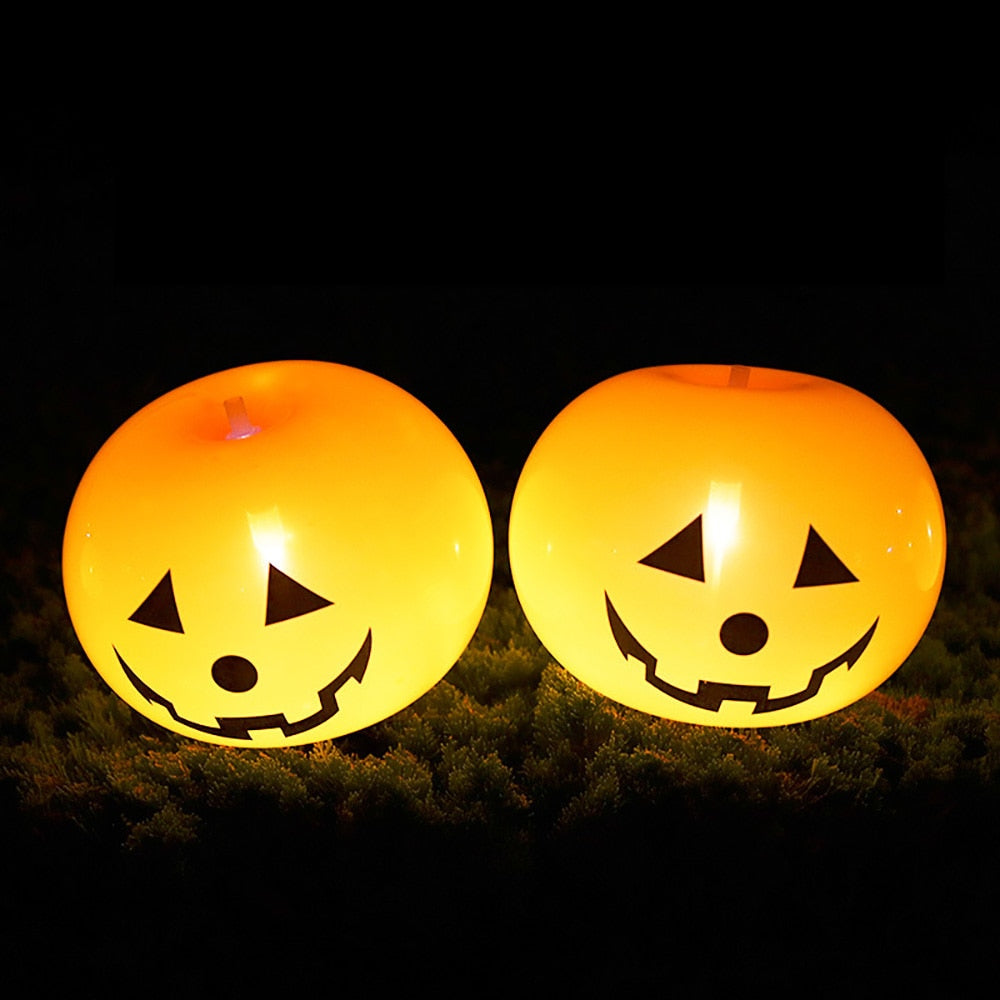 Inflatable Light-Up Pumpkin Balloons (Set of 5) by HitMyNeed