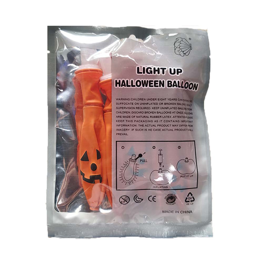 Inflatable Light-Up Pumpkin Balloons (Set of 5) by HitMyNeed