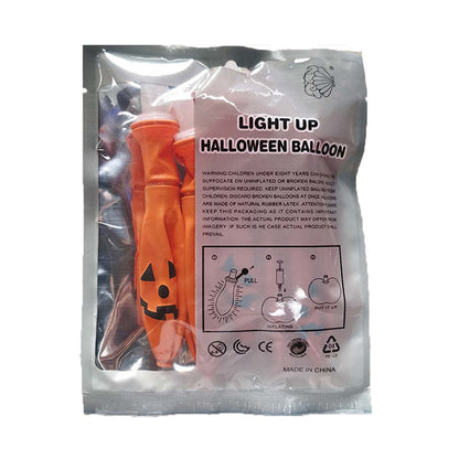 Inflatable Light-Up Pumpkin Balloons (Set of 5) by HitMyNeed