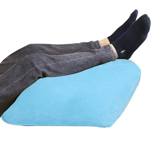 Inflatable Memory Foam Leg Elevation Wedge Pillow by HitMyNeed