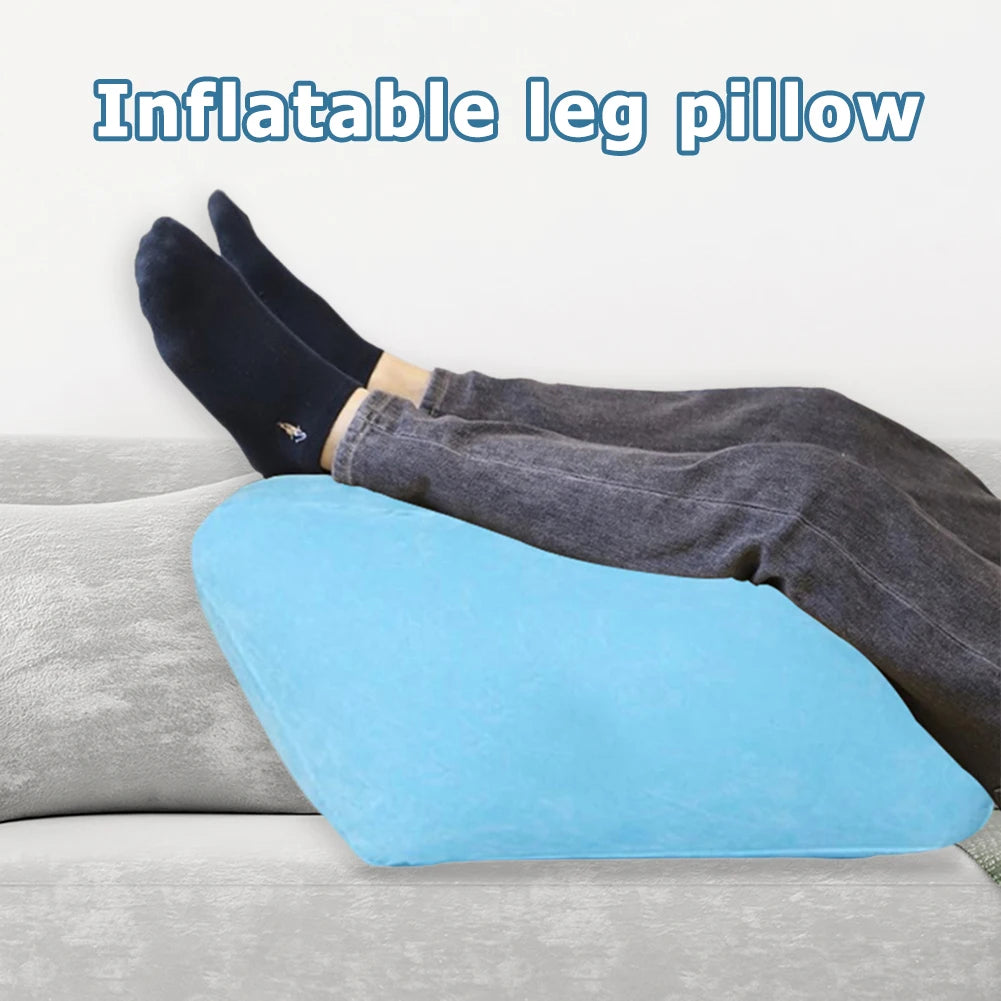 Inflatable Memory Foam Leg Elevation Wedge Pillow by HitMyNeed