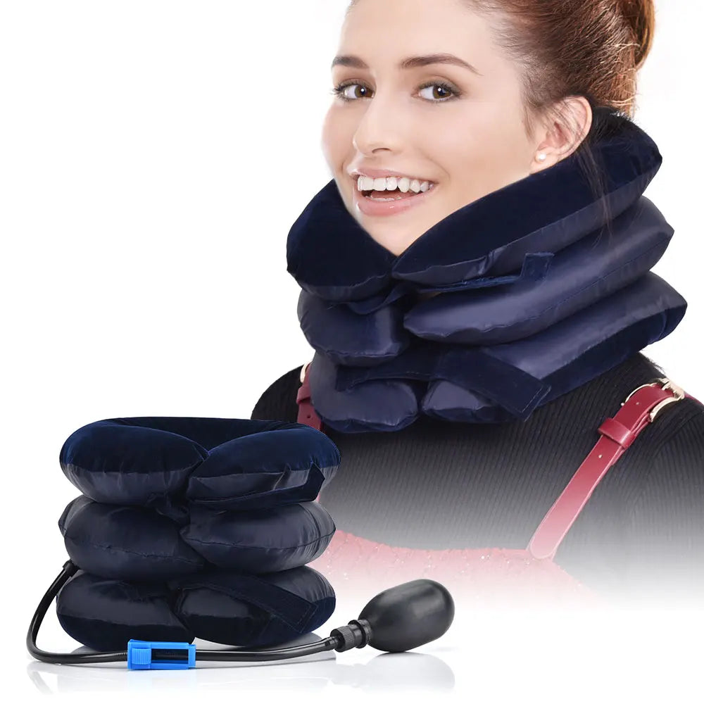 Inflatable Neck Stretcher for Cervical Pain Relief by HitMyNeed