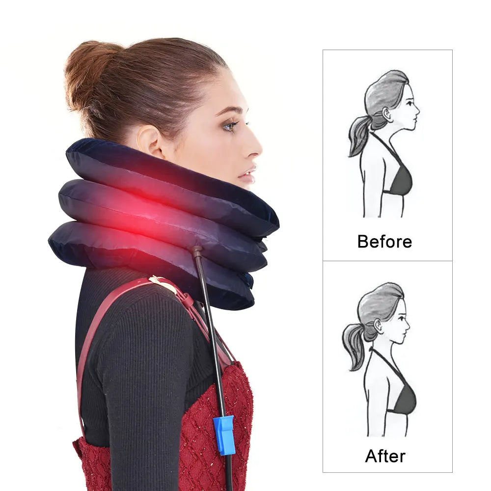Inflatable Neck Stretcher for Cervical Pain Relief by HitMyNeed