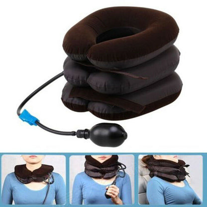 Inflatable Neck Traction Pillow Pain Relief Brace by HitMyNeed