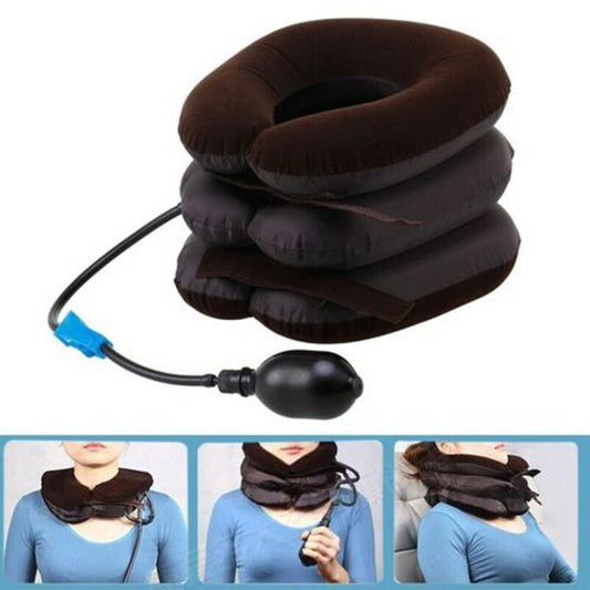 Inflatable Neck Traction Pillow Pain Relief Brace by HitMyNeed