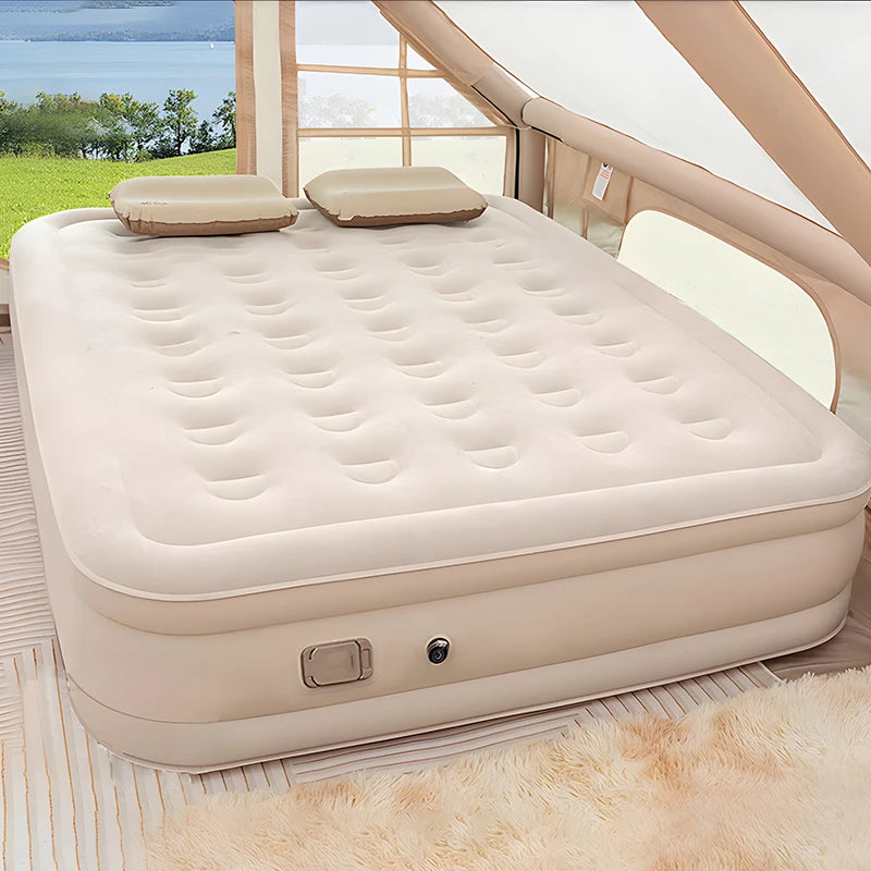 Inflatable Outdoor & Indoor Air Mattress Bed 197x150x40cm by HitMyNeed
