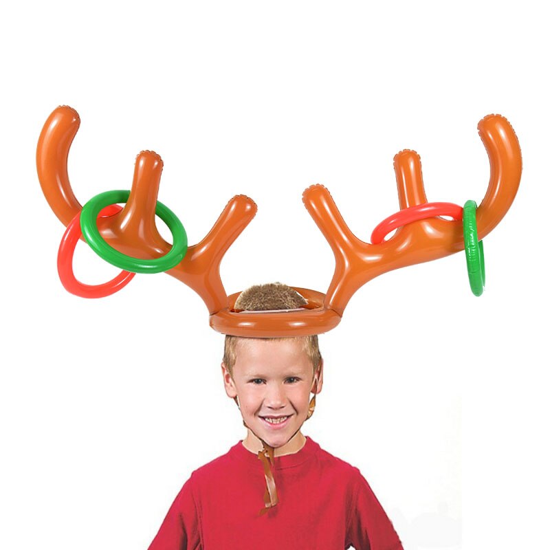 Inflatable Reindeer Ring Toss Party Game Set by HitMyNeed