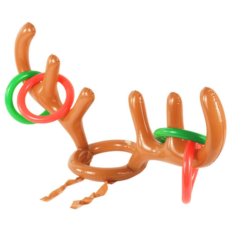 Inflatable Reindeer Ring Toss Party Game Set by HitMyNeed