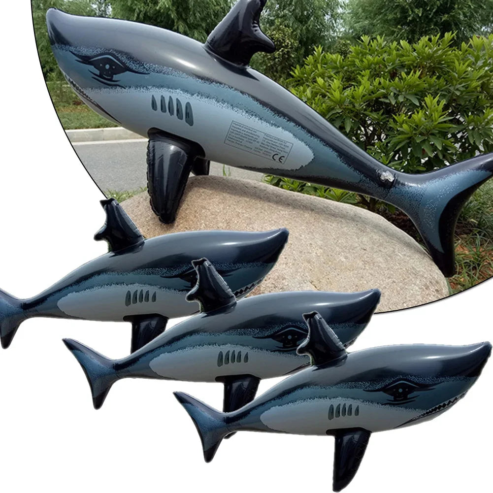 Inflatable Shark Pool Float for Kids and Adults by HitMyNeed