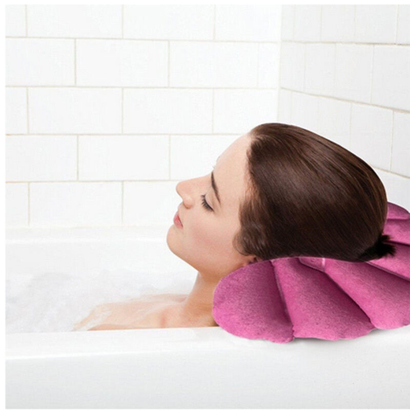 Inflatable Shell Bathtub Pillow with Suction Cups by HitMyNeed