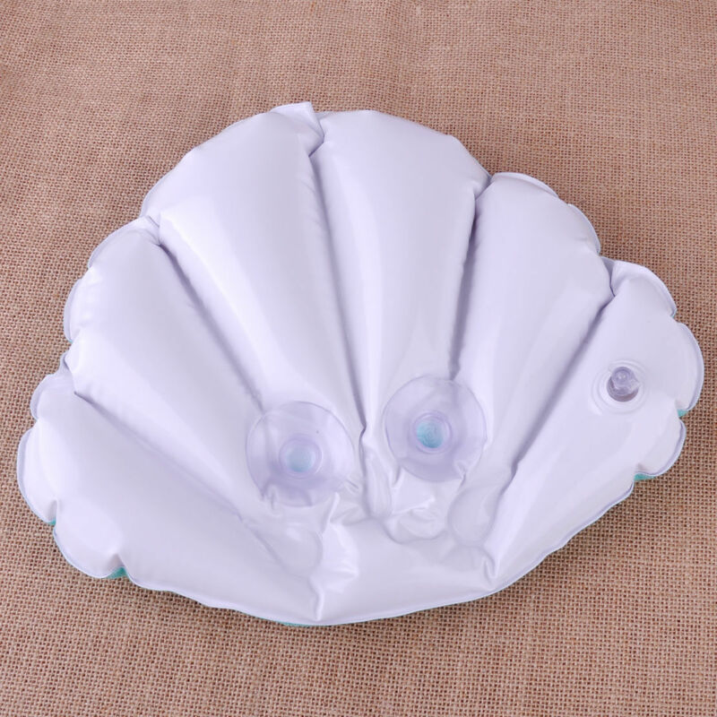 Inflatable Shell Bathtub Pillow with Suction Cups by HitMyNeed