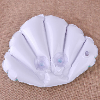 Inflatable Shell Bathtub Pillow with Suction Cups by HitMyNeed