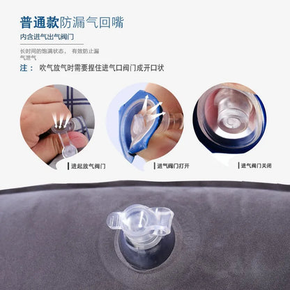 Inflatable Side-Sleep Travel Neck Pillow for Transit by HitMyNeed