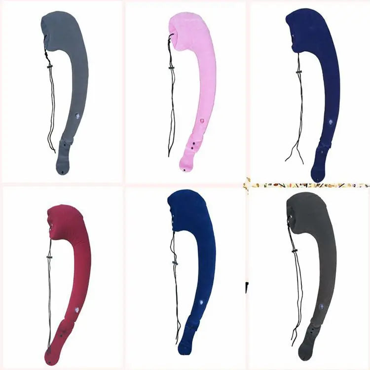 Inflatable Side-Sleep Travel Neck Pillow for Transit by HitMyNeed