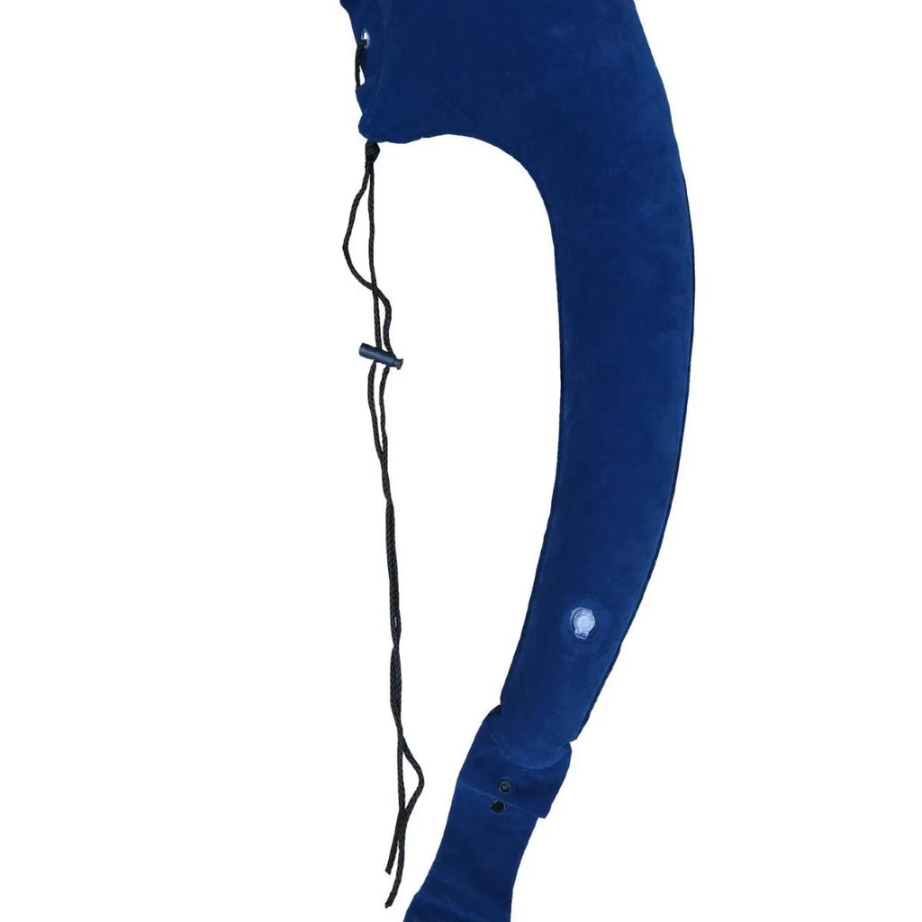 Inflatable Side-Sleep Travel Neck Pillow for Transit blue by HitMyNeed