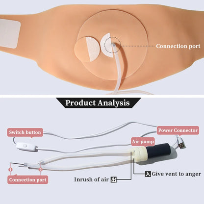 Inflatable Silicone Belly Prop for Twin Pregnancy by HitMyNeed