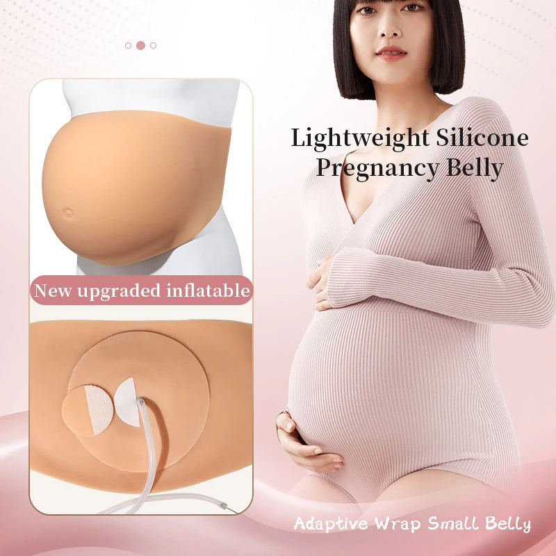 Inflatable Silicone Belly Prop for Twin Pregnancy by HitMyNeed