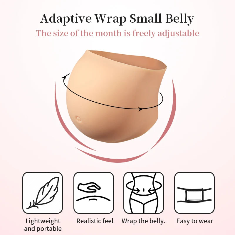 Inflatable Silicone Belly Prop for Twin Pregnancy by HitMyNeed