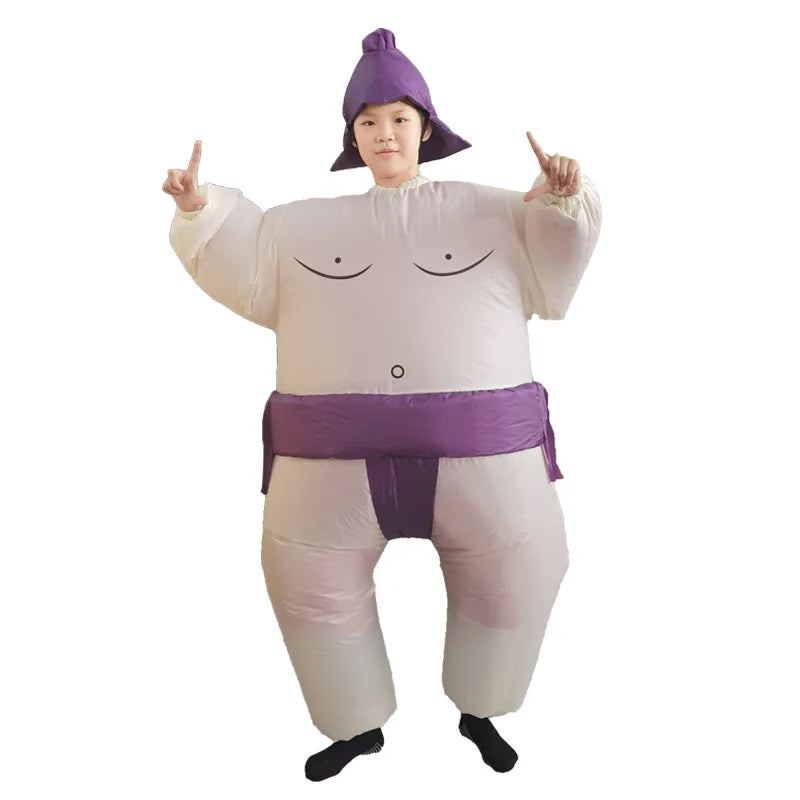 Inflatable Sumo Wrestler Costume for Kids and Adults cq10008-purple kid-120-150cm by HitMyNeed