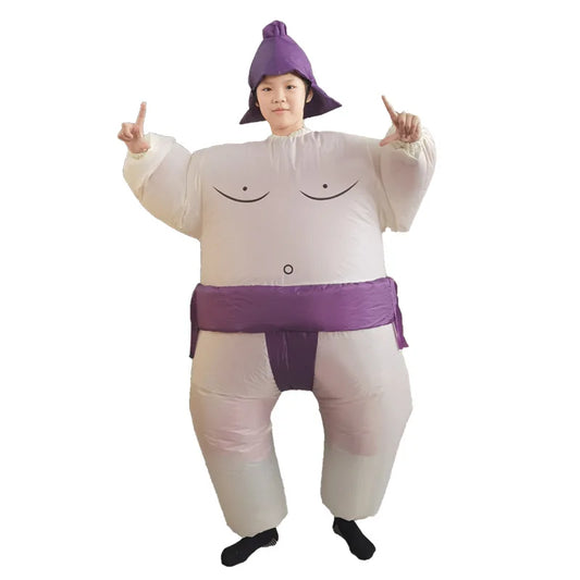 Inflatable Sumo Wrestler Costume for Kids and Adults cq10008-purple kid-120-150cm by HitMyNeed